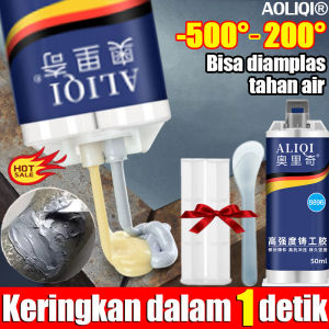 Lebih kuat dari pengelasan ALIQI Lem Besi lem logam 100g Cepat kering dalam 3 detik Tahan minyak Tahan suhu tinggi pengawet Digunakan kedap air untuk mengisi berbagai cacat ikatan baja(Lem AB Lem Campur Lem Super Glue Metal casting glue)