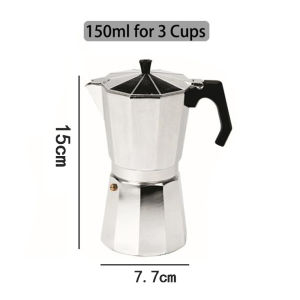 โมก้าพอท กาต้มกาแฟ หม้อต้มกาแฟ mokapot หม้อต้มกาแฟแรงดัน เหมาะสำหรับในบ้าน ร้านขายกาแฟขนาดเล็ก100ml 150ml 300ml 450ml ใช้กับเตาไฟฟ้าได้ MindCoffee