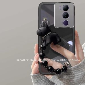 New Ốp Lưng VIVO Y200 Y19s VIVOY200 5G Hot dễ thương sang trọng phim hoạt hình hợp thời trang độc đáo tấm dán bảo vệ ống kính Ốp Điện Thoại với thời trang 3D GẤU búp bê Vòng đeo tay 2024