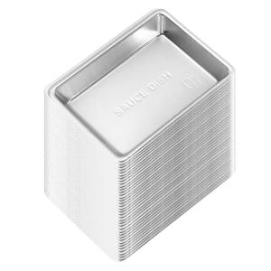 100pcs Disposable Sauce Dishes Seasoning Plate Mini Appetizer Sushi Mustard Condiment Serving Tray Plastic Dipping Bowls Sushi Tray