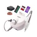 Electric Nail Drill File Professional E-File 30000RPM Tools for Acrylics Nails Natural Nails with Foot Pedal Ideal for Hands and Feet at Home use Nail Salon (White). 