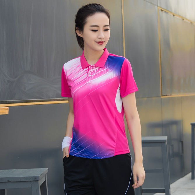 Women Tennis Shirt Badminton T Shirt Female Table Tennis Jerseys