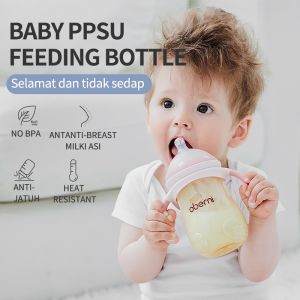 Oberni (Stok sedia ada) Botol bayi Botol Susu Botol PPSU Ultra Wide Caliber 6.3cm Anti Gugur dan Anti Kolik Botol Suapan 240 ML 300ML