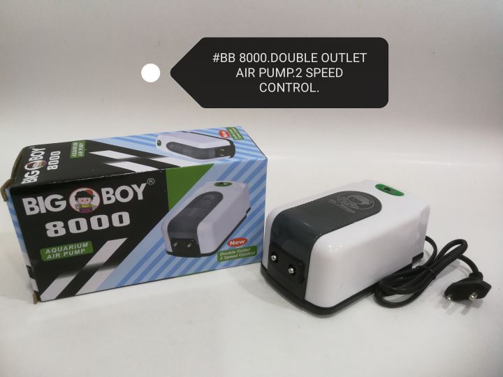BB8000 Big Boy Double Air Pump Aquarium Fish Akuarium Ikan BB-8000