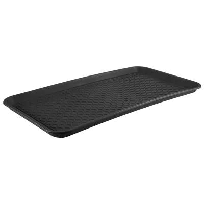 Shoe Drip Tray with High Rim (76.2 X 38 X 3.1 Cm) Shoe Rack Waterproof Shoe TrayShoe Mat for Outdoor Garden Black Easy to Use