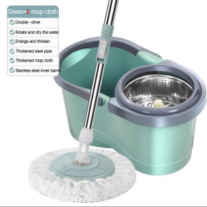 Plastic 360° Spin Mop Head Floor Magic Mop Microfiber  Flat Mop Lantai Serbaguna Mop Lantai Viral拖把