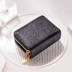 Forever Young Card Wallet Double Zipper FY044 Bahan Sintetis Kilat Glitter Muat Banyak Kartu