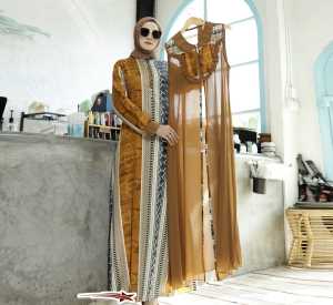 Marina Dress Set Outer Terpisah Terbaru Murah Mewah Elegan Gamis Pesta Kondangan Hari Raya