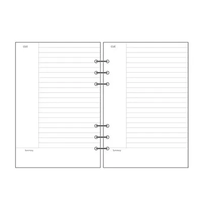 （KY)Fromthenon Cute Filler Paper Refill for Filofax Spiral Notebook A5 A6 A7 Planner Color Grid Blank Todo List Core Stationery