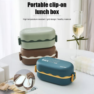 ✨Snap-Lock Compartment Box/Microwave Safe Container/Office Bento Kit/ Double Layer Food Container/Airtight Nutrition Keeper