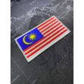 8*5cm Malaysia Flag velcro tape Embroidered Cloth sticker bendera malaysia. 