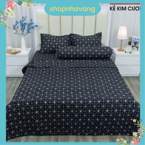 Ga Trải giường polycotton ga trải giường kích thước 1m2/1m4/1m6x2m mẫu BÒ XÁM Shop Nhà Vàng