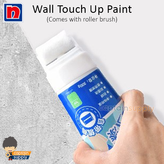 Nippon Paint Wall Touch Up Paint with Roller Brush (White) DIY