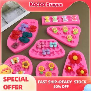 Kocoo Dễ thương phim hoạt hình hoa Bow Bee fondant Silicone khuôn DIY cupcake fondant bánh trang trí sô cô la kẹo nướng khuôn