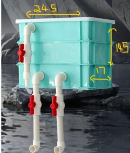 drip turnover filtration box oxygen purification bucket are installed on the water circulation system fish pond filter
