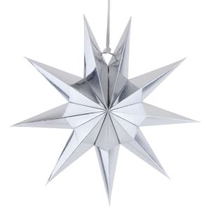 REGISTR Fashion Large Photographic Props for PartyWeddingChristmas Nine Pointed Star Foldable Hanging Paper Stars Paper Flower Crafts Party Decor Hanging Ornaments