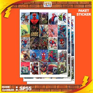 GAMBAR STICKER SPIDERMAN3 / STIKER SPIDERMAN3 / PAKET STIKER SPIDERMAN3 PER 25 PCS / KODESP55