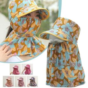 MELODI Rộng vành Mũ che nắng Chống tia cực tím Thoáng khí Mũ lưỡi trai che nắng Thường ngày Bảo vệ cổ Mũ đuôi ngựa cho nữ Ngoài trời
