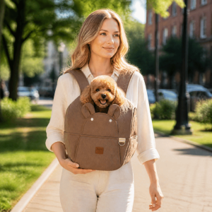 R1A9M Wind Resistant Pet Carrier Backpack Large Capacity Adjustable Cat Outdoor Bag Durable Breathable Pet Travel Bag Outdoor