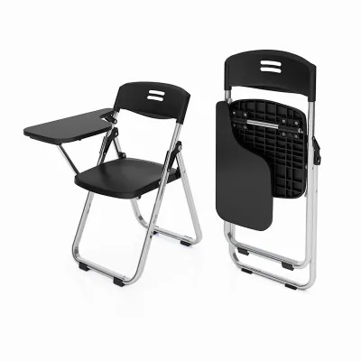 Folding Chair with Table Board Meeting room folding chair mesh folding training chair with writing board table board learning desk and chair integrated office training chair