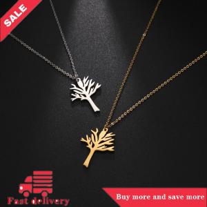 [COD] Titanium Steel Tree Of Life Pendant Necklace Hip Hop Style High Quality Stainless Steel Jewelry For Men And Women