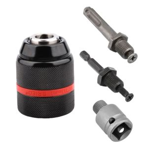 MONQIQI หัวจับดอกสว่านแบบ ไร้กุญแจ 1/2-20UNF 3/8-24UNF อเนกประสงค์ Drill Chuck for Multiple Purpose （พร้อมตัวล็อค）