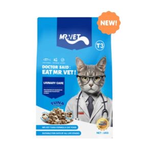 MR.VET (1kg ฟรี 50g) อาหารแมว Holistic ระดับโปรตีน 30% โซเดียมน้อย สำหรับทุกวัย บำรุงขนและผิวหนัง