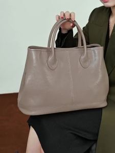 Zency Bag Women 2026 Natural Leather Large Capacity Noble Top-handle Bag Designer Crossbody Bag Vintage Shoulder Tote Bag for OL2026