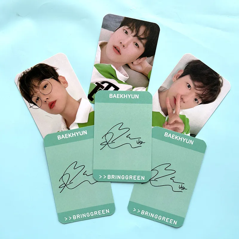EXO Baek Hyun PhotoCard Bring Green x Baekhyun Lomo Cards 3 Per