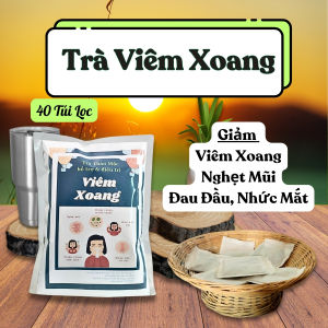 TRÀ VIÊM XOANG - cứu tinh cho nhưng ai bị Viêm xoang Nghẹt mũi nhức mỏi  mắt - 40 Túi lọc Trà Đông Y Việt