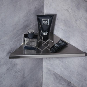 LDIES Bathroom Corner Shelves Gold Brushed Nickel Stainless Steel Wall Shelf Shower Storage Bathroom Accessories Shelves EL42 Z3B1Q