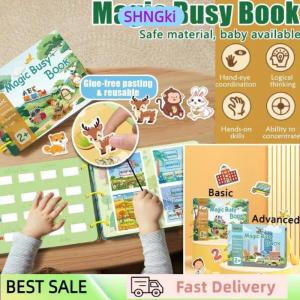 SHNGki Magnetic Sticker Busy Book For Baby Enlightenment Book Montessori Toy Activity Books For Toddlers