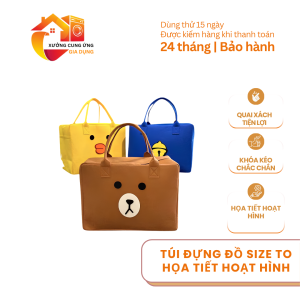 Túi đựng đồ size to họa tiết hoạt hình đa năng gấp gọn tiện lợi cho gia đình