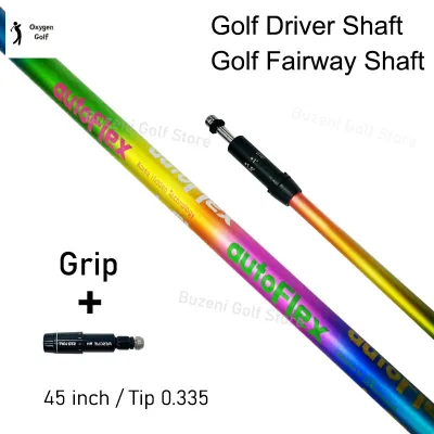 Autoflex Golf Shaft สำหรับคนขับ | 405/505/505x/505xx Flex | ก้านไม้กอล์ฟแกรไฟต์ | สีรุ้ง | แขนประกอบและที่จับ