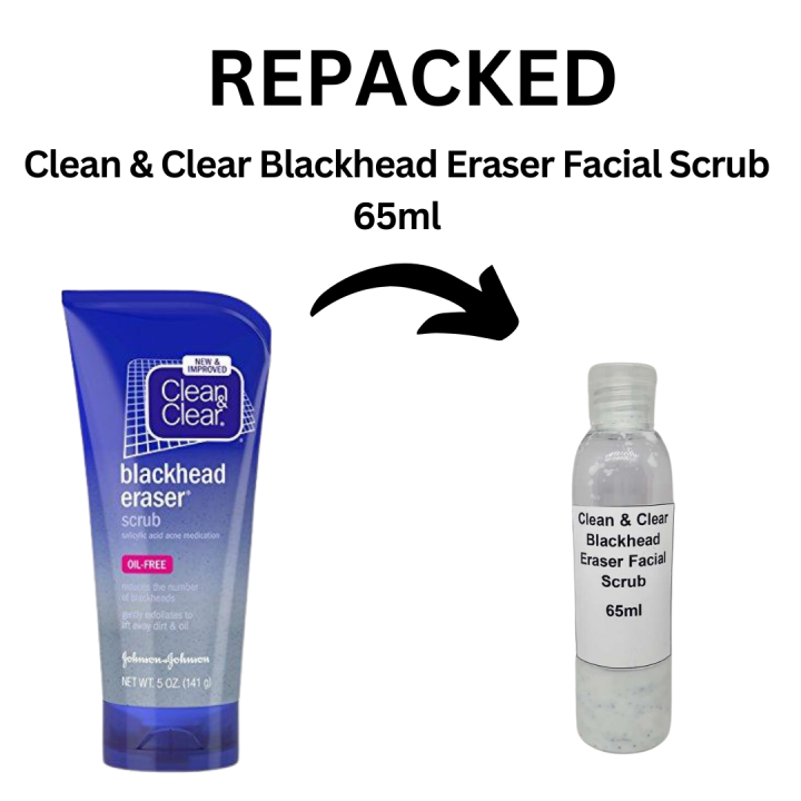 Repacked Clean & Clear Blackhead Eraser Facial Scrub 65ml Lazada PH