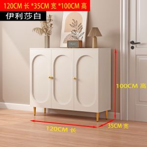 Shoe Cabinet New Multi-Layer Pine Sideboard Living Room Kitchen 120cm Three Door Kitchen Cabinet