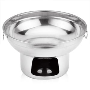 Alcohol Cup Hot Pot Charcoal Fuel Cooking Pot Food Heating Container Stainless Steel Picnic Cooker
