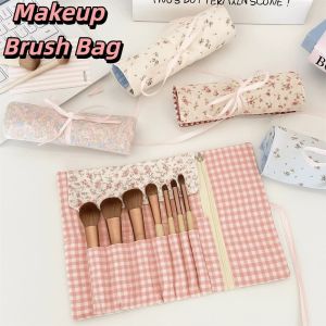 STARGOODS Floral Pattern Makeup Brush Bag Large Capacity Convenient Cosmetic Storage Bag Sweet Beauty Tool Makeup Brush Organizer Travel