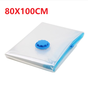 【SKIT SG】Travel Vacuum Storage Bags Space Saving Saver Sealer Sealing Compression Bags Durable Reusable Double Zipper Seal Plastic Bag Foldable Organize for Household Blankets Comforters Pillows Clothes Storage Quilts Jacket Sweater Comforter