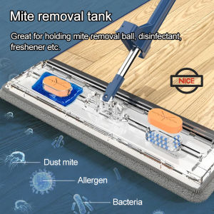 ไม้ถูพื้นขนาดใหญ่รุ่นใหม่ จะไม่โดนมือสกปรก หมุนได้ 360 องศา ซักมือได้ ไม้ถูพื้นแบบซับเดียว