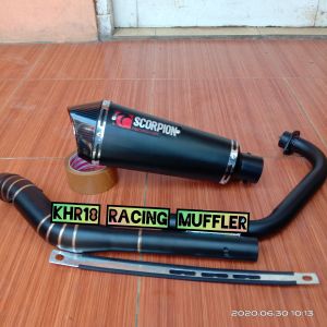 Knalpot Racing scorpion Carbon Dop untuk Vixion Cb CBR R15 GSX XRIBE MX Satria Sonic Verza Tiger dll
