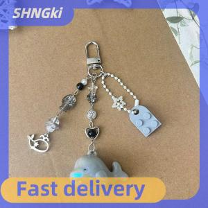 🔥Local delivery🔥 1PC Dolphin Building Block Bead Keychain Brick Heart Key Chain For Boyfriend Girlfriend Matching Keyring Couples Valentines Gift