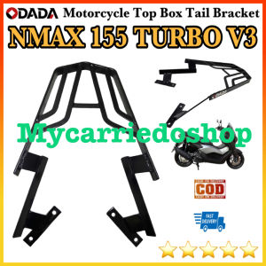 ODADA Yamaha Nmax 155 Turbo V3 Top Box Bracket Tail Moto Box Grab Bar Bracket Motorcycle Accessories (Black)
