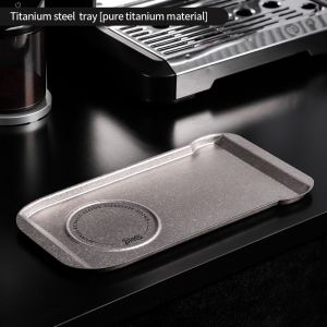 Bincoo Titanium cà phê khay cafe Khay trưng bày cho Iced Americano & Latte lưu trữ tấm cho bánh ngọt & món tráng miệng