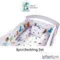 Infantino | My Bunny Friend 8pcs Bedding Set (Bunny Party). 