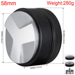 51มม.304สแตนเลสปรับแทมป์เปอร์สำหรับกาแฟเอสเปรสโซสามมุมหรือฐานแบนเครื่องมือเส้นด้ายBottomless