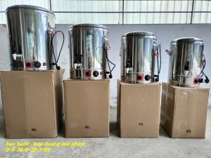 Nồi nấu phở mâm nhiệt đặt bàn nồi dung tich 55l có van xả có hẹn giờ