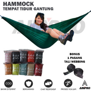 Ayunan Gantung Hammock Ayunan Pohon Camping Outdoor Ringan Praktis Untuk Pendaki Hiking Traveling Backpacking AIMPRO HAMMOCK