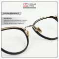 [DJAVA OPTIK] Frame Akira - Kacamata Bulat Semi Cat Eye Titanium Lebar. 