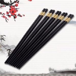 Bộ 10 đôi Đũa mạ vàng Đũa ăn cao cấp đũa khảm vàng hàn quốc Chống Trơn- Chống Trượt- Chống Mốc- Bền Mầu